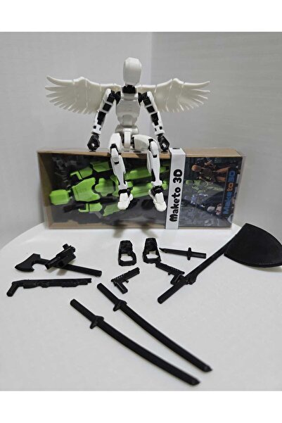 Maketo3D Dummy 13cm Eklemli Aksiyon Robot