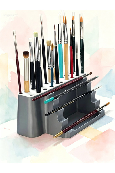 3D TASARIM Çok Amaçlı Fırça Standı – Boya Fırçası Düzenleyici Organizer – San...