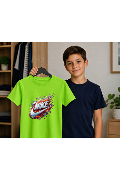 Malfini Παιδικό μπλουζάκι 100% βαμβακερό με στάμπα Nike, για ηλικίες 4-12 ετών