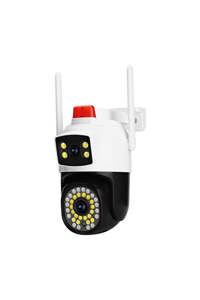 E-ANAMAG Διπλή Κάμερα Παρακολούθησης 360°, 4MP, Wifi, Καλώδιο Δικτύου, IP66