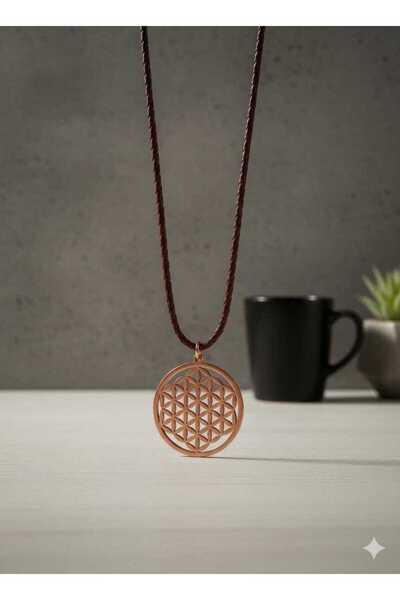 Zib Grips Velvet Copper Flower of Life Copper Necklace Handmade Boho Spiritual Gift