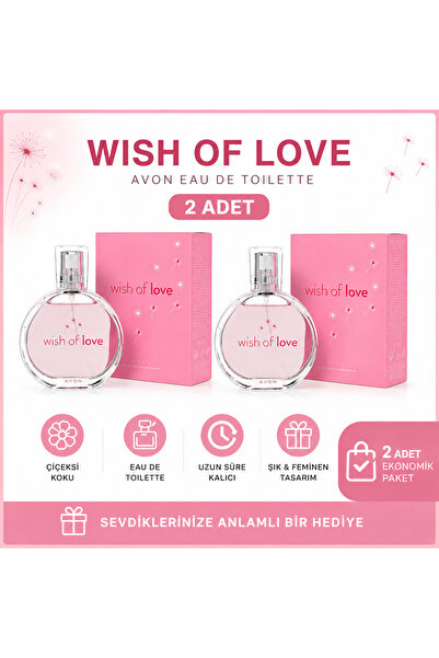AVON Wish of Love Kadın Parfüm Bahara Özel Ambalaj EDT 50ml