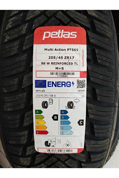 Petlas 205/45 ZR17 TL 88W REINF. MULTI ACTION PT565 4 MEVSİM 2026 ÜRETİM