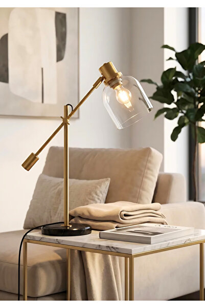 HOMİNG Ellswort Luxury Eskitme Abajur Masa Lambası 242707