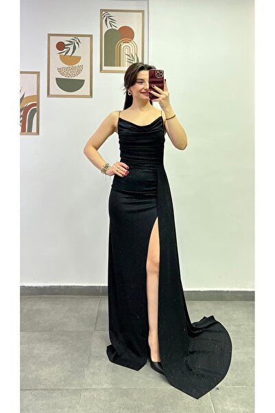 bydenizcollection Degaje Yaka Önü Drapeli Yandan Yırtmaç Ve Kuyruk Detaylı Ab...