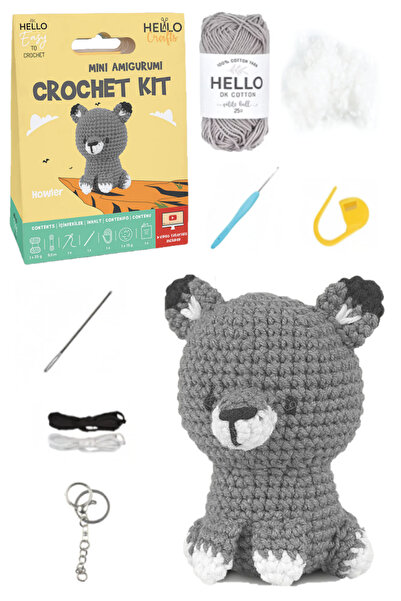 GLANCE Hello Crafts Tığ İşi Mini Amigurumi Kiti Howler Örgü Seti HC103