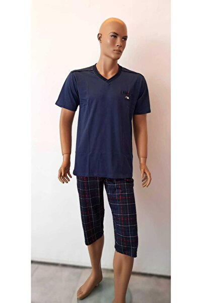 ALİMER %100 Pamuk Erkek Pijama Takım Bermudo