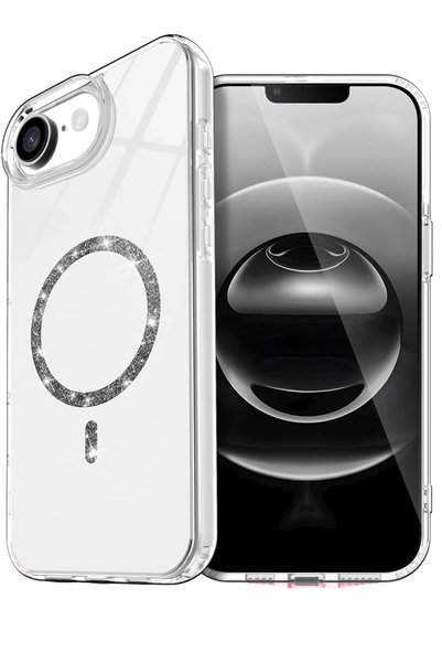 Generic Brand Compatible iPhone 16E Live Diamond Magsafe Cover - Transparent