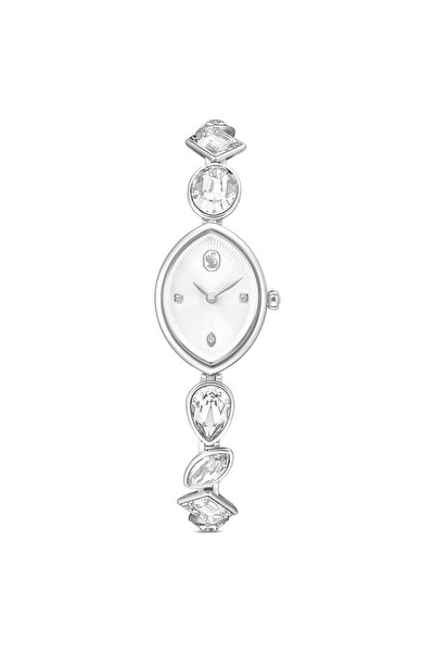 Swarovski Gema Saat Kristal Bileklik Gümüş Rengi Rodyum Kaplama