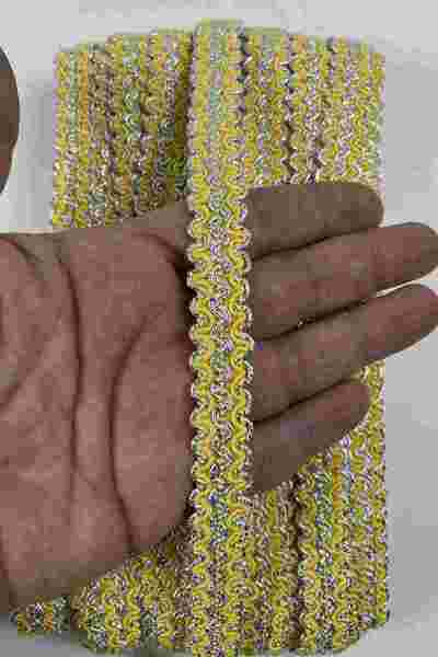 Hobigram Yellow Silver Lpera Dense Knit Embossed Decorative Ribbon – Premium ...