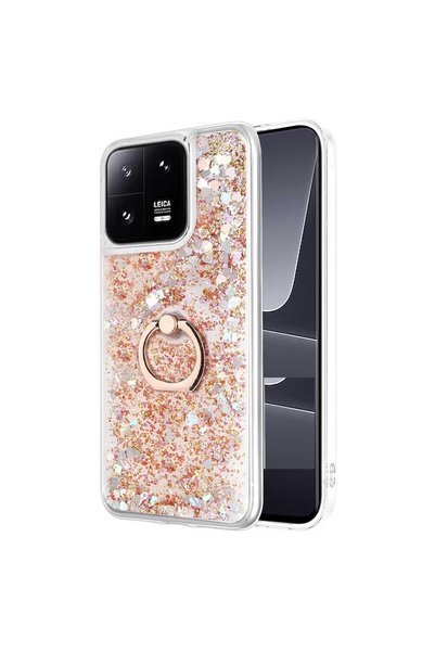 Pilanix Xiaomi Mi 13 Kılıf Yüzüklü Standlı İçi Sulu Hareketli Milce Kapak