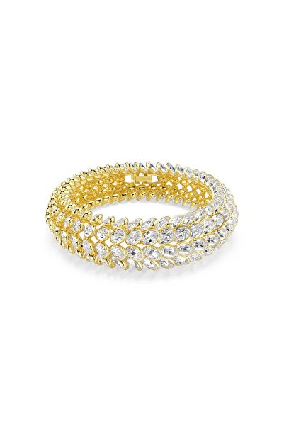 Swarovski Idyllia Bileklik Oval Kesim Beyaz Altin Rengi Kaplama M