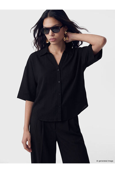 LC Waikiki Esvab • Modern & Distinctive Loose-Fit Poplin Women's Shirt