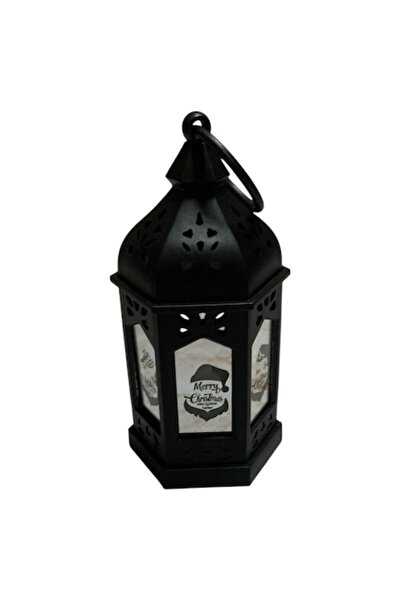 OEM Felinar LED Decorațiune de Crăciun, 13 cm, Negru