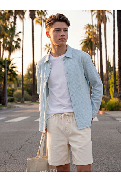 LC Waikiki Textured Boys' Shirt from Uzg Store for Style Enthusiasts