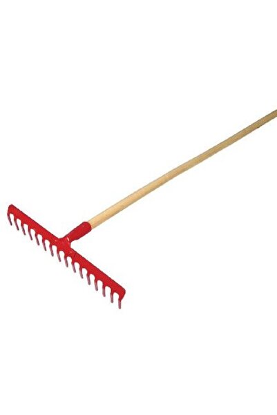 Polonia GREBLA METALICA CU MANER LEMN 130CM / 12 DINTI