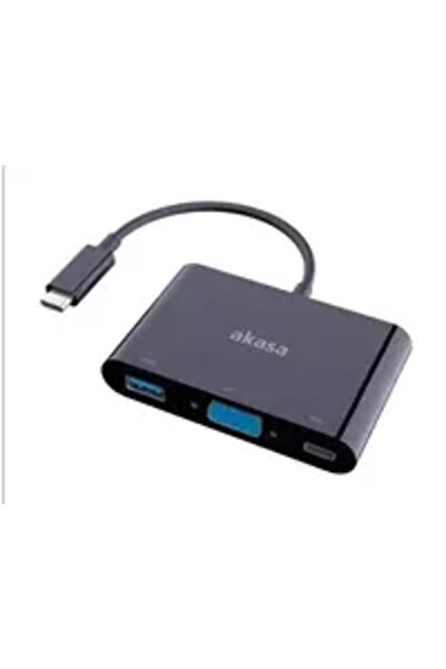 Akasa Adaptor USB Type-C la VGA cu USB 3.0