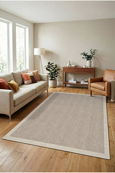 FLORA HALI Kilim Hasır Halı Kaymaz Taban Makinede Yıkanabilir Toz Hav Vermez ...