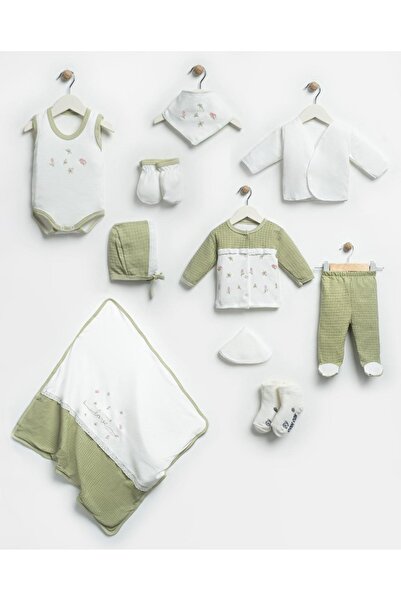 NS ATEİLER 10-Piece Premium Tiny Flowers Embroidered Baby Hospital Discharge ...