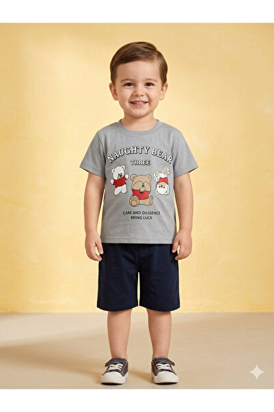 esmababykids Boy's Set Top and Bottom Combed Cotton Shorts Set