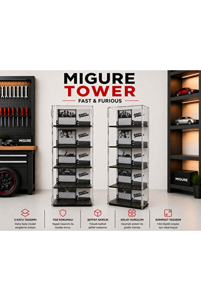 Migure Tower 5 Katlı Otopark Diorama Garaj Pleksi