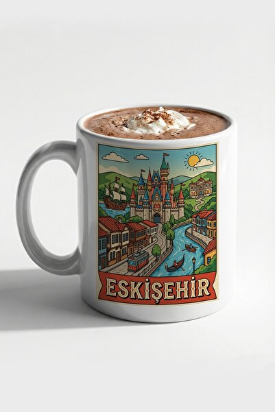 Kirbi Reklam Eskişehir Şehir Kişiye Özel Çift Taraflı Baskılı Porselen Kupa B...
