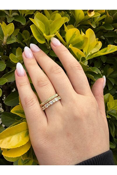Laviona jewelry Xuping 14k Çift Sıra Ayarlanabilir Yüzük