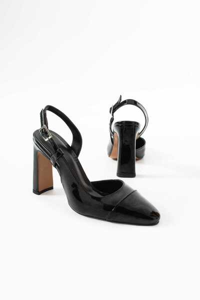 Roshin Shoes Νέα σεζόν γυναικεία ψηλοτάκουνα παπούτσια μαύρα λουστρίνι με τακ...