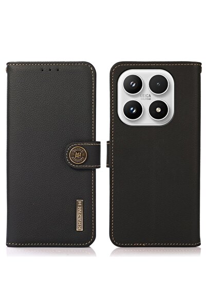 KHAZNEH Δερμάτινη Θήκη Πορτοφόλι Black (Xiaomi 17 5G)