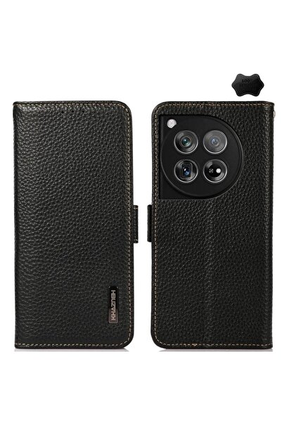 KHAZNEH Side-Magnetic θήκη Πορτοφόλι Black (OnePlus 12 5G)