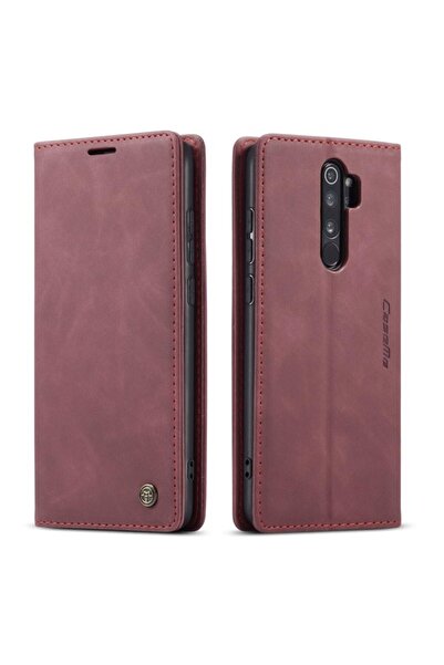 Caseme -013 Retro Θήκη Βιβλίο Wine Red (Xiaomi Redmi Note 8 Pro)