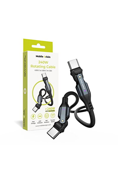 Mobile Origin 240W Rotating Cable USB-C to USB-C CB3