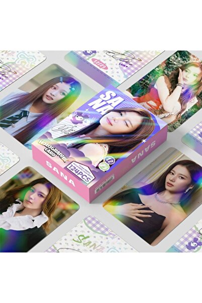 Kpop Dünyasi TWICE '' Sana '' Çift Yön Baskılı Hologramlı Lomo Card Seti (60 ...