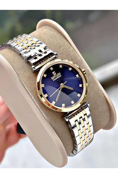 Reward Altın Renk Bombeli Cam Klasik Orjinal Kadın Kol Saati + BİLEKLİK