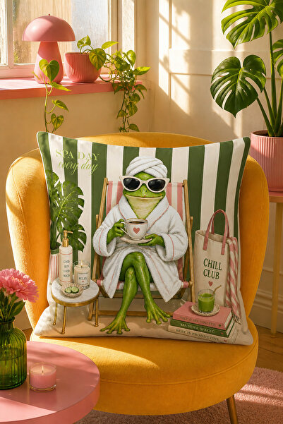 Bertille Home Pop Art Serisi Çift Tarafı Dijital Baskılı Kırlent Kılıfı