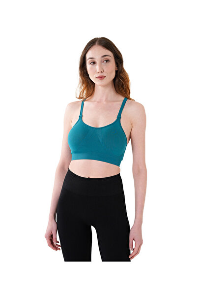 MUSCLECLOTH Nova Seamless Sırt Detaylı Bra Cool Blue