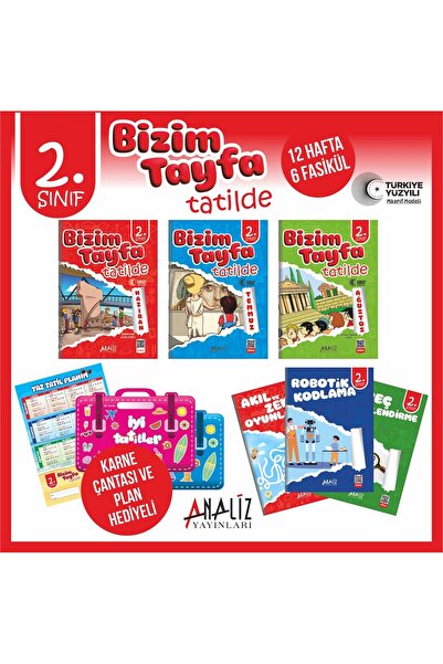Analiz Yayınları 2.SINIF BİZİM TAYFA TATİLDE (3 ANA KİTAP+YAZ PLANI+AKIL VE Z...