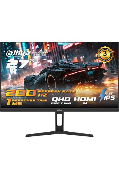 DAHUA 27" QHD Gaming Monitor (LM27-E331AY) – 200Hz, 1ms MPRT, IPS Panel, 1440...