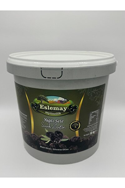 Eslemay zeytincilik Eslemay Yağlı Sele Siyah Zeytin 10 Kg (351-400) XS Boy