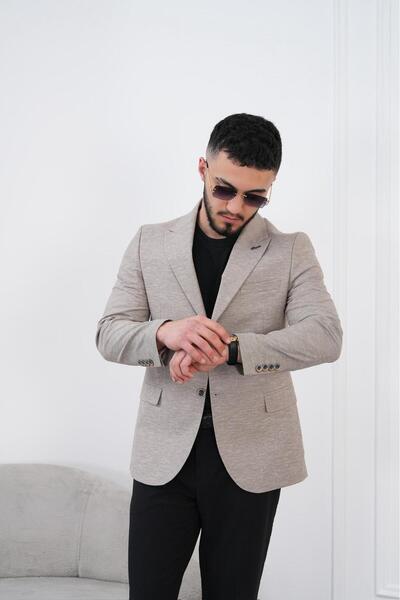 Dupont Men's Linen Blazer Jacket Slim Fit Summer Breathable