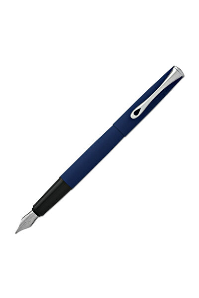 Diplomat Esteem pen, with M nib, stainless steel - lapis blue