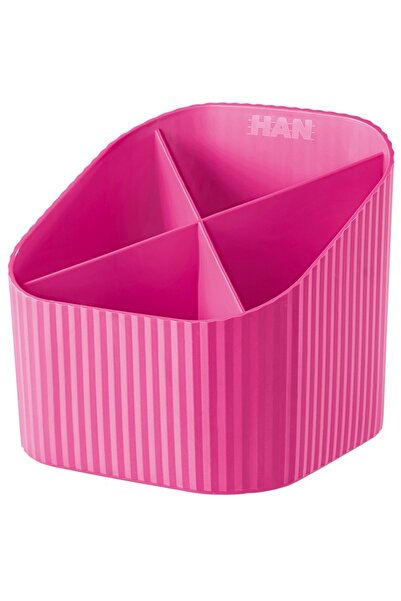 HAN Pouzdro na psací potřeby, 4 přihrádky, X-Loop Trend-Colours - růžové