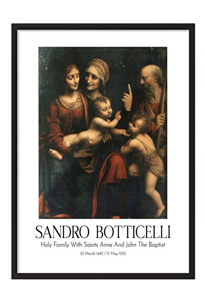 Postifull Sandro Botticelli, Slika sa crnim okvirom, Serija umetnosti BR:110751