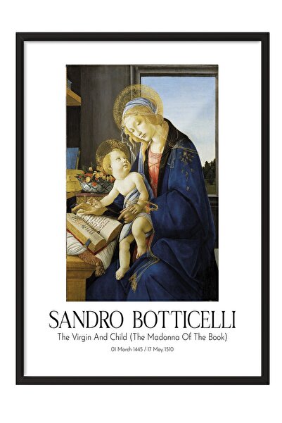 Postifull Sandro Botticelli, Slika sa crnim okvirom, Serija umetnosti BR:110760