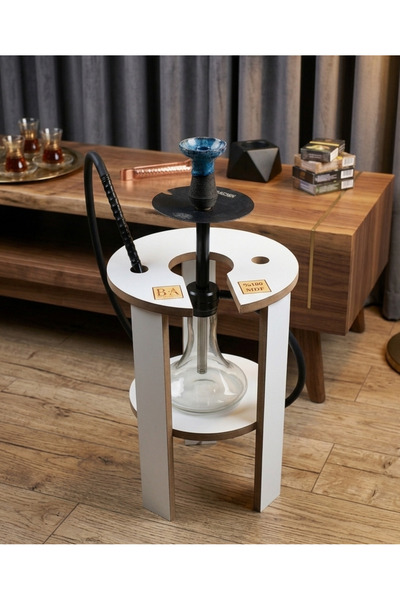 BAŞ ART SEHPA MDF Nargile Sehpası Cafe Ev Kamp Sehpası Beyaz