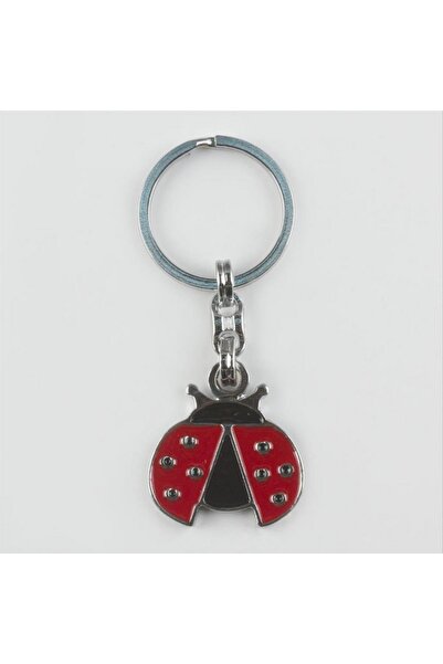 ZERO LAND Nhrhls Metal Keychain with Ladybug Figure - (114020) Silver Color