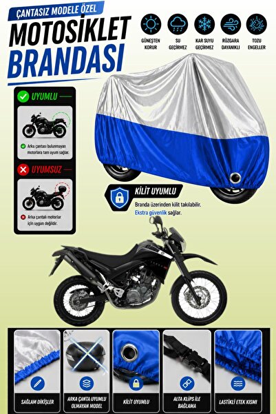 Cemku Twin غطاء محرك متوافق مع ياماها XT 660 R باللون الرمادي من الأعلى والأز...