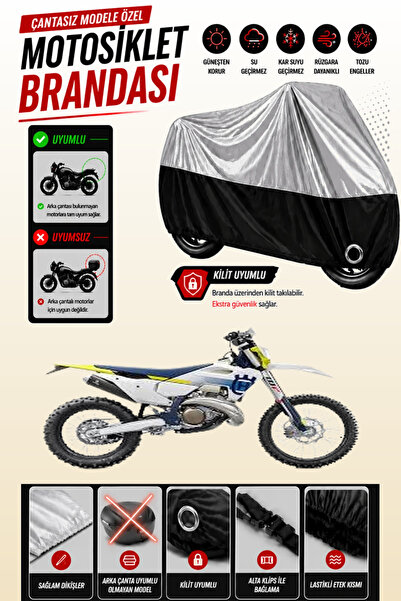 Cemku Twin غطاء محرك متوافق مع Husqvarna TE 250 باللون الرمادي من الأعلى والأ...