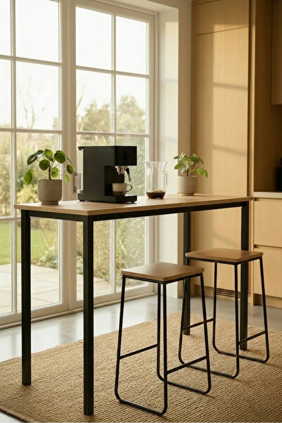 KODIGU 120cm x 45cm BAR Masası 90cm yükseklik | Bar Mutfak Masası | Kahve Köş...