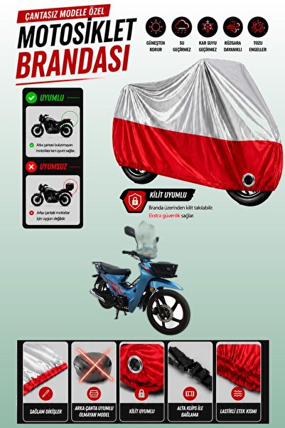 Cemku Twin Top Gray - Bottom Red Apachi Myra Compatible Engine Cover, Rear Ba...